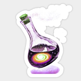 Space galaxy potion bottle Sticker